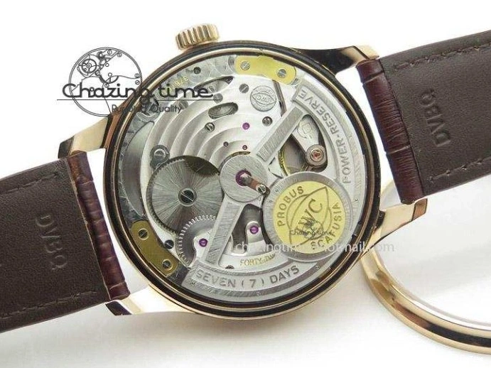 MIROTIME 0505 Portuguese Real PR IW500127 RG ZF 1:1 Best Edition Grey Red Dial On Brown Leather Strap A52010 V AllSeason 7331